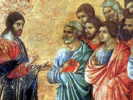 Ukazanie się na górze w Galilei, Duccio di Buoninsegna 1308r - Polska Parafia w Londynie