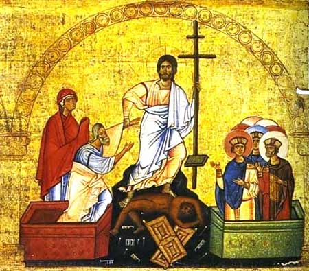 Tryptyk wielkanocny, (fragment) Klasztor na Synaju, XII wiek - Polska Parafia w Londynie