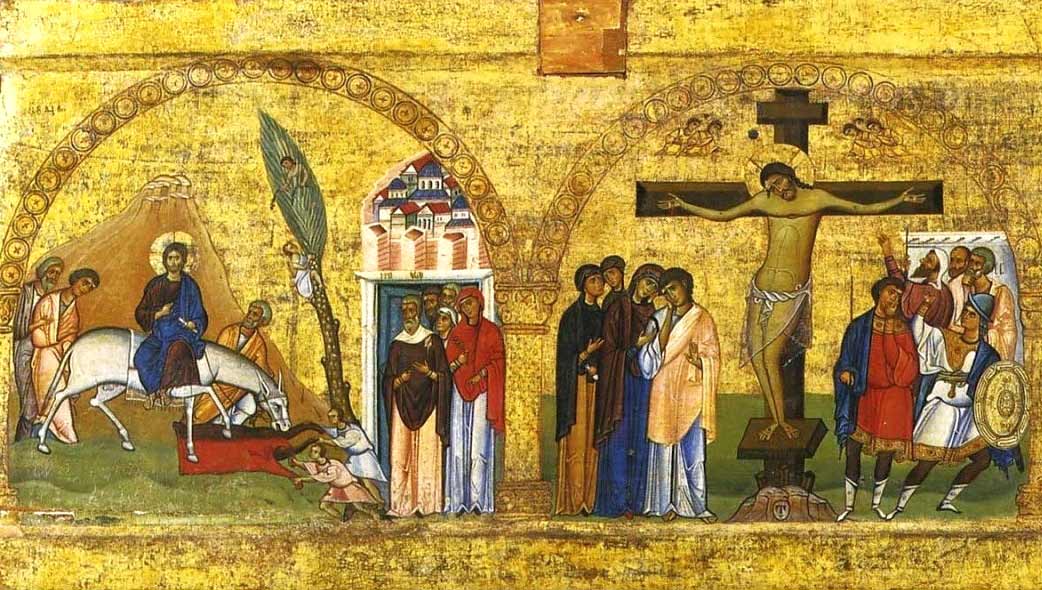 Tryptyk wielkanocny, (fragment) Klasztor na Synaju, XII wiek - Polska Parafia w Londynie